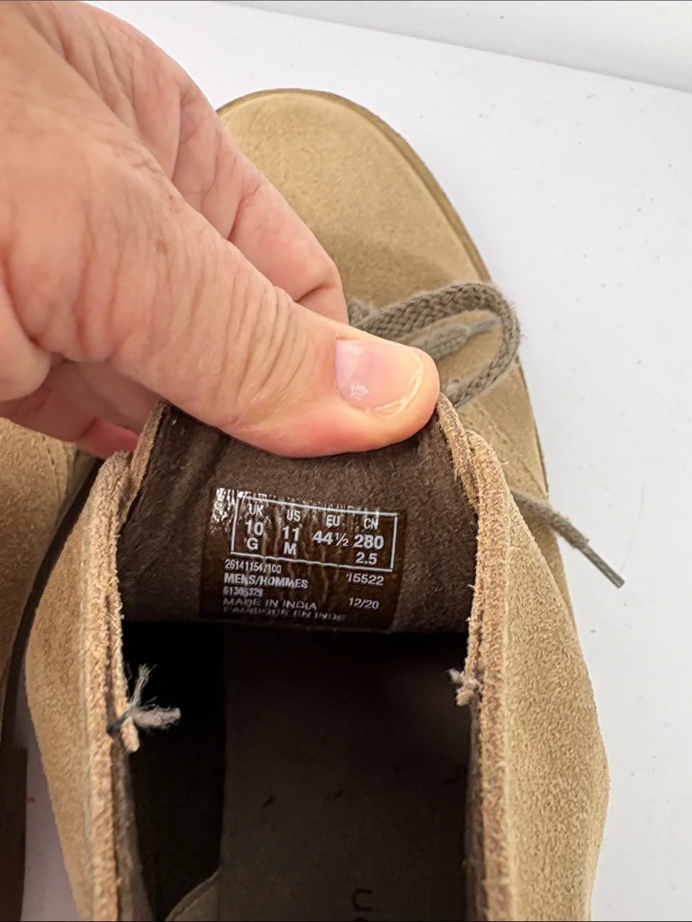 Clarks suede upper
